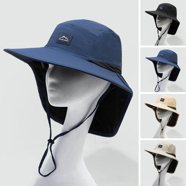 SampleApplique Boonie Hat with Sun Protection Neck Flap