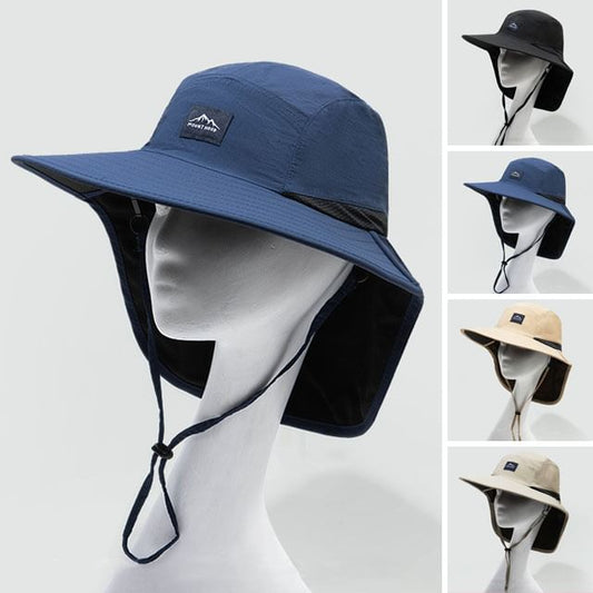 SampleApplique Boonie Hat with Sun Protection Neck Flap