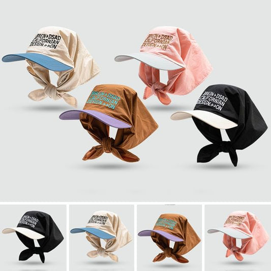 Wholesale SampleLettering Embroidered Head Scarf with Brim