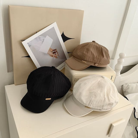 Cap Metal Plate Newsboy