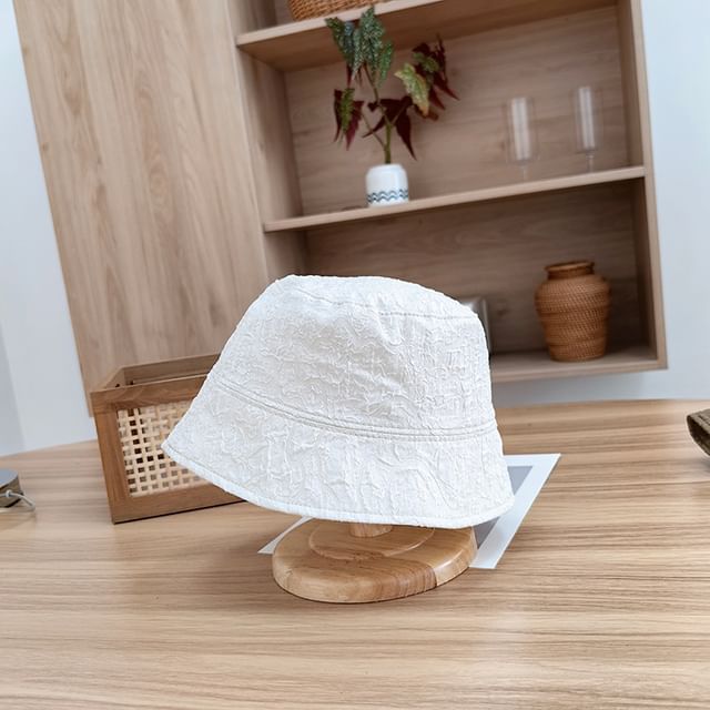 SamplePlain Shirred Bucket Hat