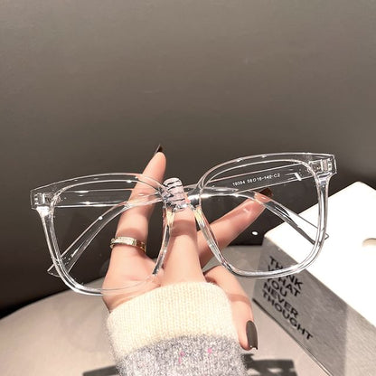 Blocking Frame Square Light Glasses Blue