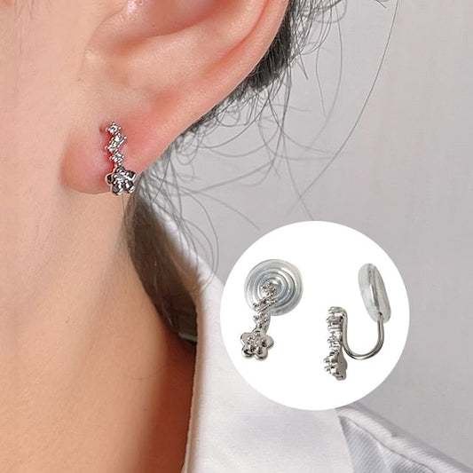Ear Floral Cuff Rhinestone Alloy