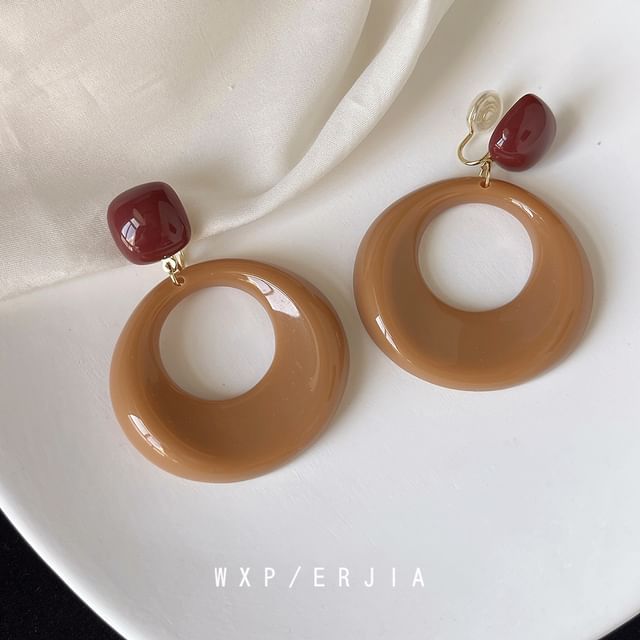 Drop Earring Hoop Resin