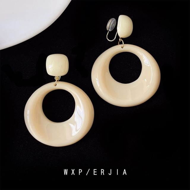 Drop Earring Hoop Resin