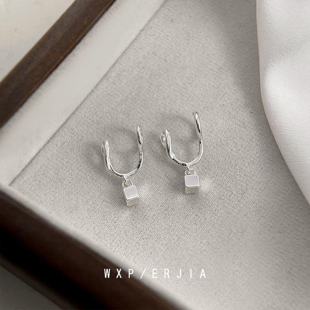 Earring Cuff Drop Cube Alloy