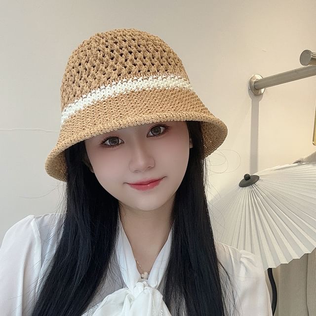 Foldable Straw Hat Bucket