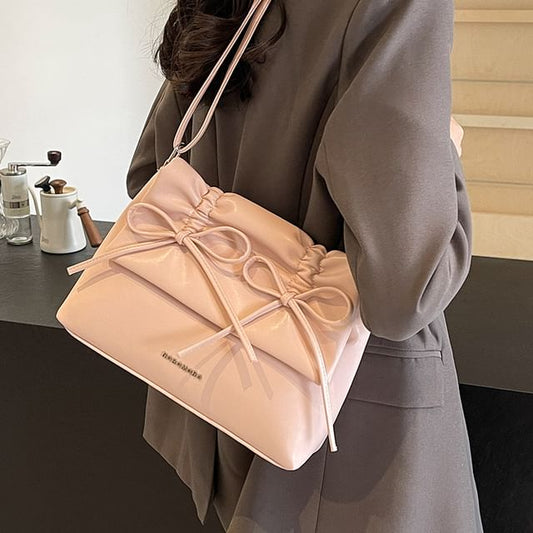 Leather Bag Shoulder Bow Faux