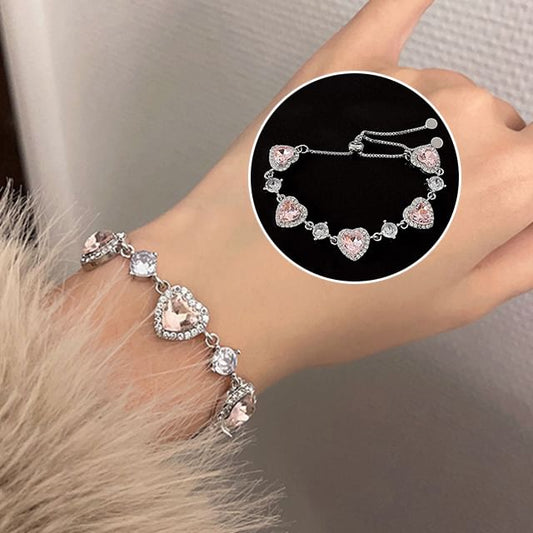 Bracelet Heart Rhinestone