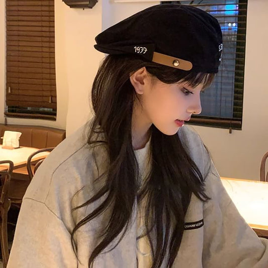 Sample Numerical Embroidered Flat Cap