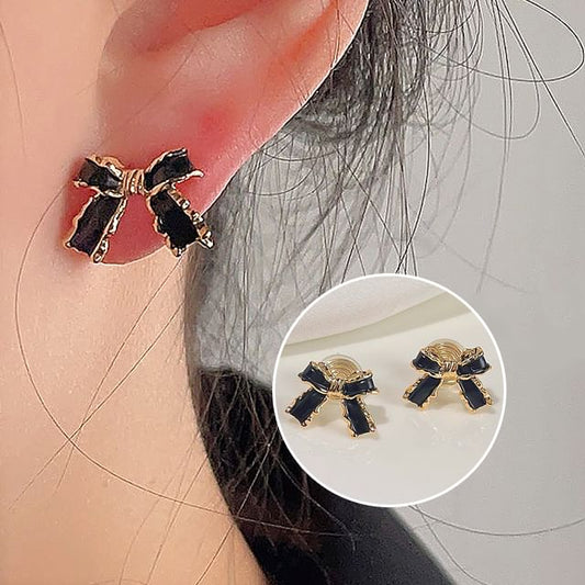 Earring Stud Alloy Bow