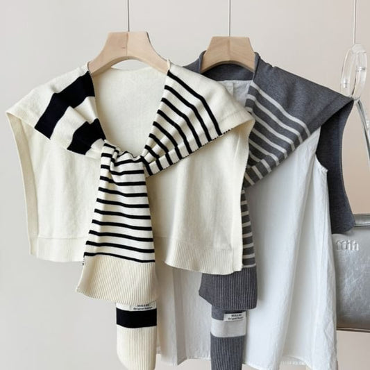 Shawl Striped Knit
