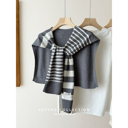 Shawl Striped Knit