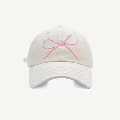 Cap Bow Baseball Embroidered