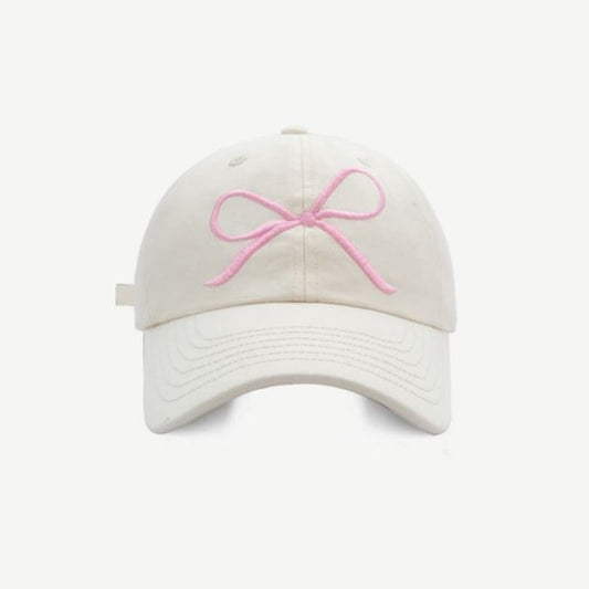 Cap Bow Baseball Embroidered