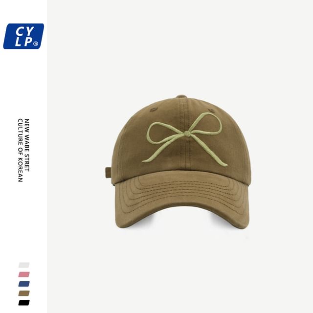 Cap Bow Baseball Embroidered
