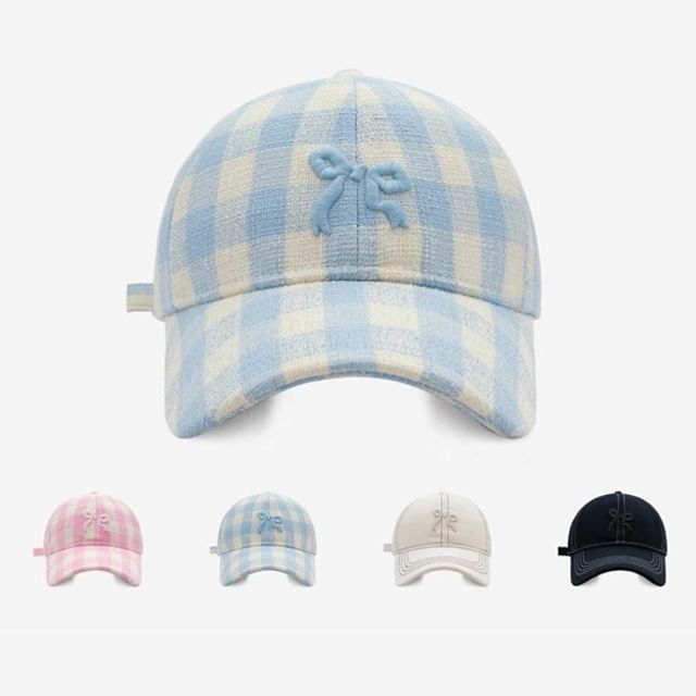 Cap Baseball Embroidered Bow