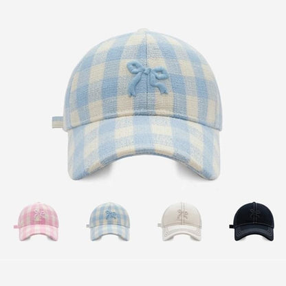 Cap Baseball Embroidered Bow