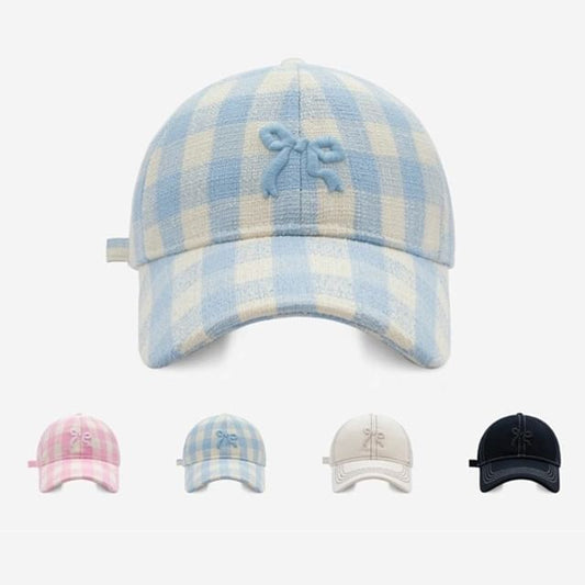 Cap Baseball Embroidered Bow