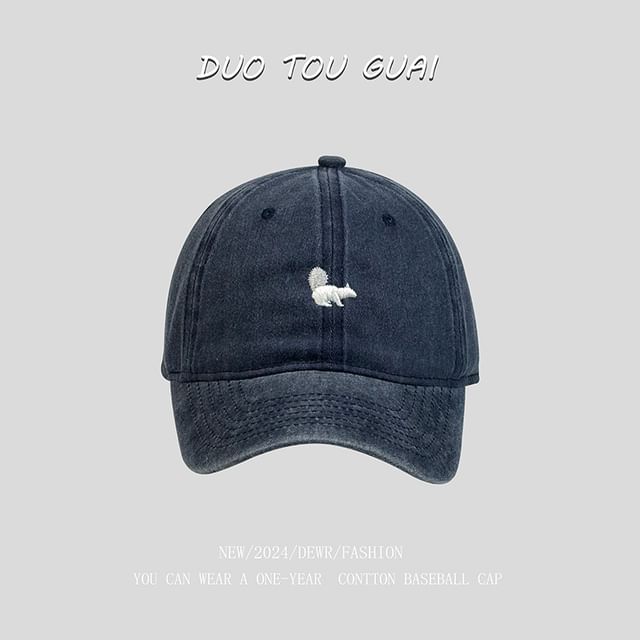 Cap Baseball Squirrel Embroidered