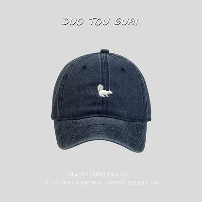 Cap Baseball Squirrel Embroidered