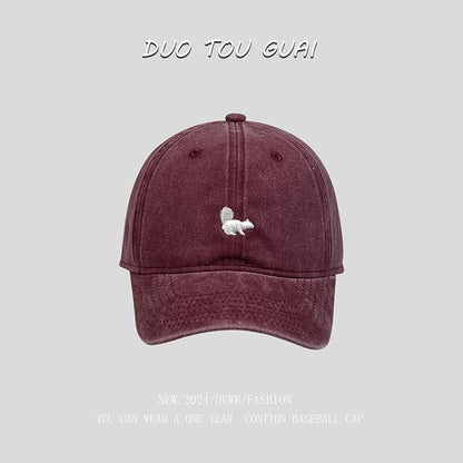 Cap Baseball Squirrel Embroidered