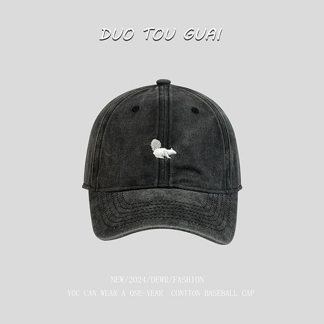 Cap Baseball Squirrel Embroidered