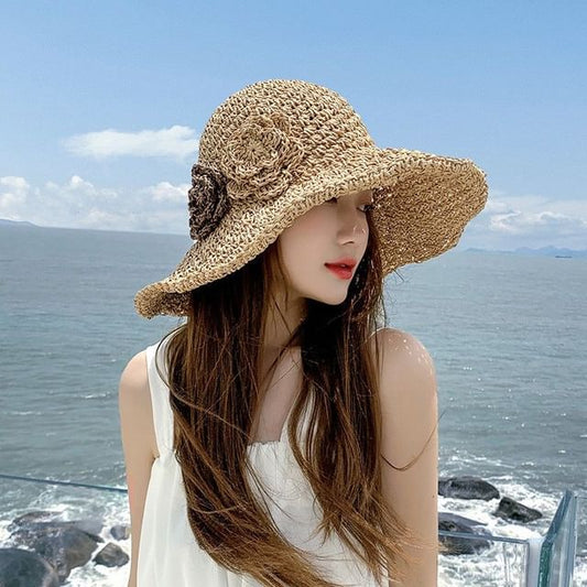 Sample Flower Straw Sun Hat