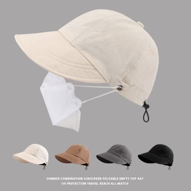 Cap Plain Brim Wide