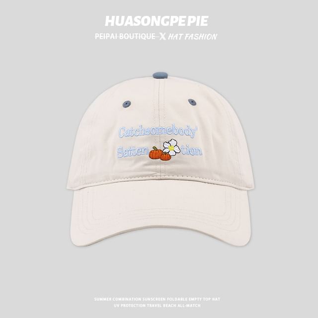 Cap Lettering Embroidered Baseball