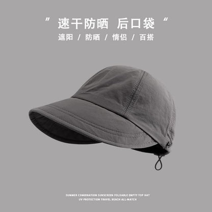 Cap Plain Brim Wide