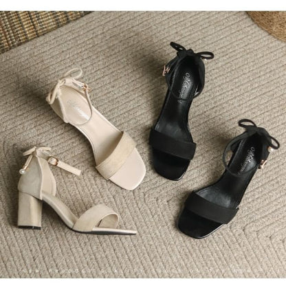 Strap Ankle Sandals Heel Chunky