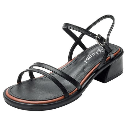 Heel Strappy Block Sandals