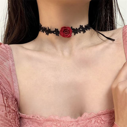 Choker Rose Fabric