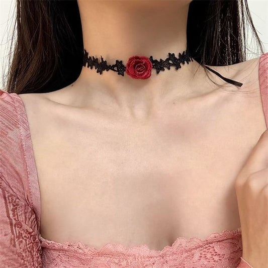 Choker Rose Fabric