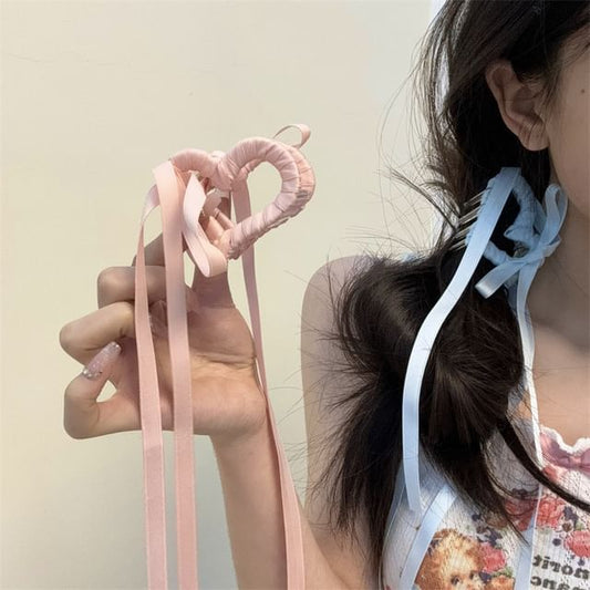 Ribbon Heart Clamp Hair