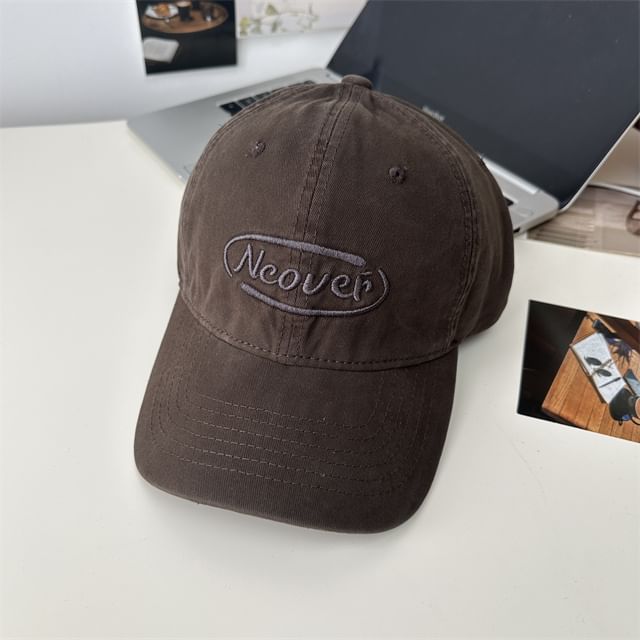 Lettering Baseball Embroidered Cap