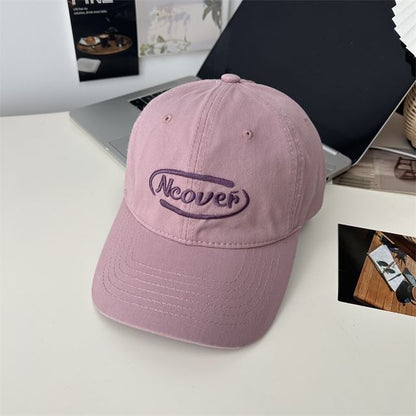 Lettering Baseball Embroidered Cap
