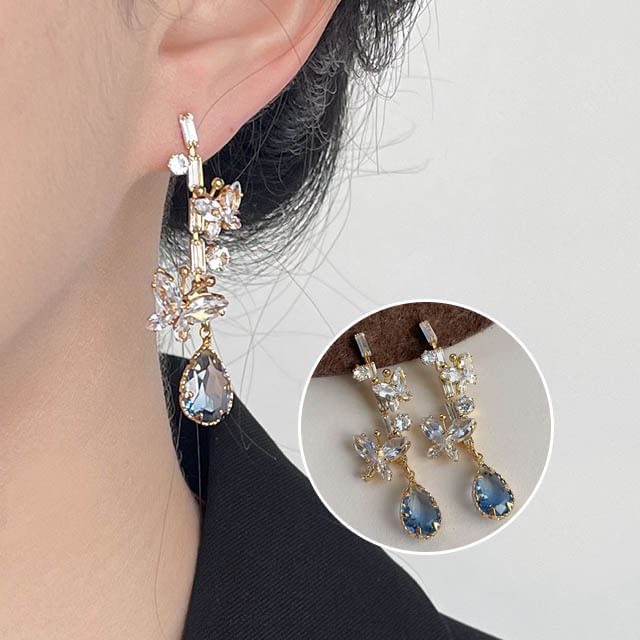 Earring Dangle Alloy Butterfly Rhinestone