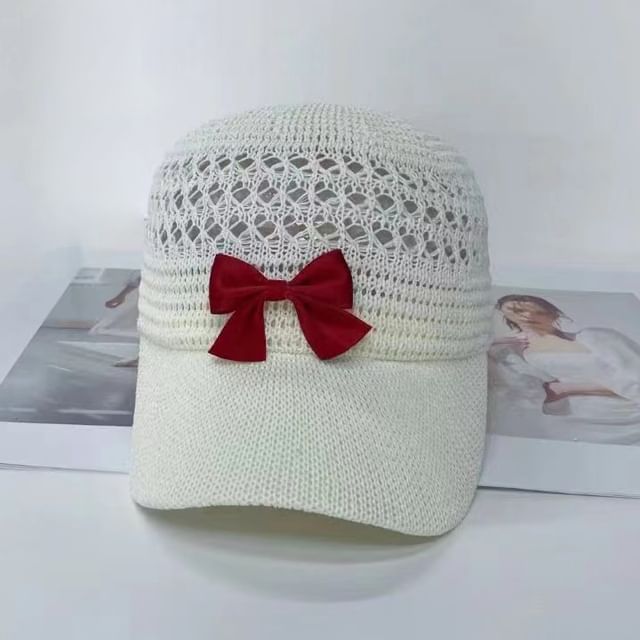 Bow Cap Baseball Woven
