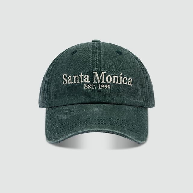 Lettering Baseball Cap Embroidered
