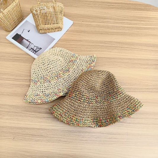 Bucket Straw Hat Melange