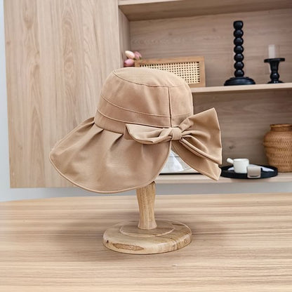 Bow Bucket Plain Hat
