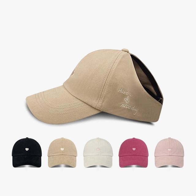 Embroidered Baseball Cap Heart