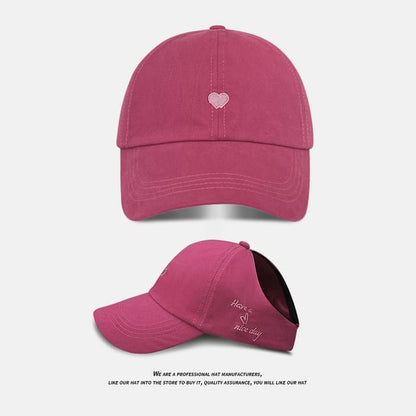 Embroidered Baseball Cap Heart