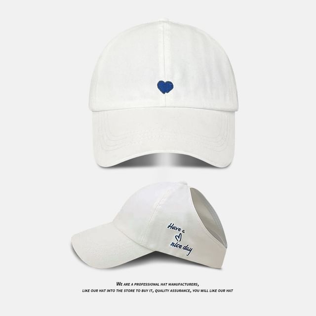 Embroidered Baseball Cap Heart