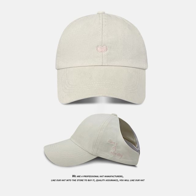 Embroidered Baseball Cap Heart