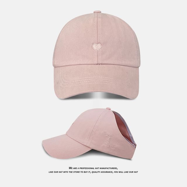 Embroidered Baseball Cap Heart