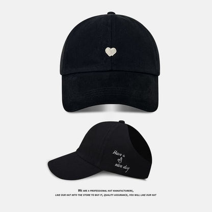 Embroidered Baseball Cap Heart
