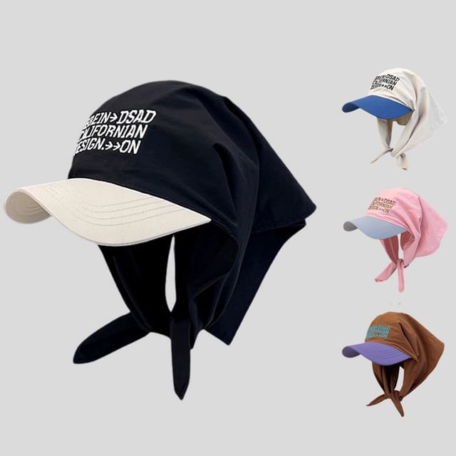 Tone with Baseball Headkerchief Cap Embroidered Two Lettering